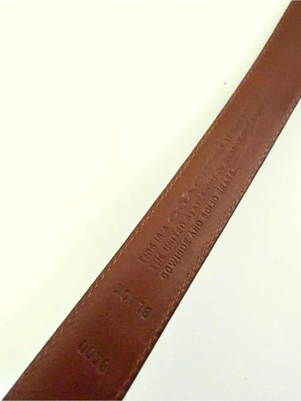 Coach Vintage 8400 Black Leather Belt Medium 35”